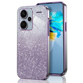 GOGME Glitter Case for Xiaomi Redmi Note 13 Pro+ Plus 5G, Slim Soft TPU Electroplating Frame Glitter/Transparent Shockproof Anti-Scratch Cover. Purple